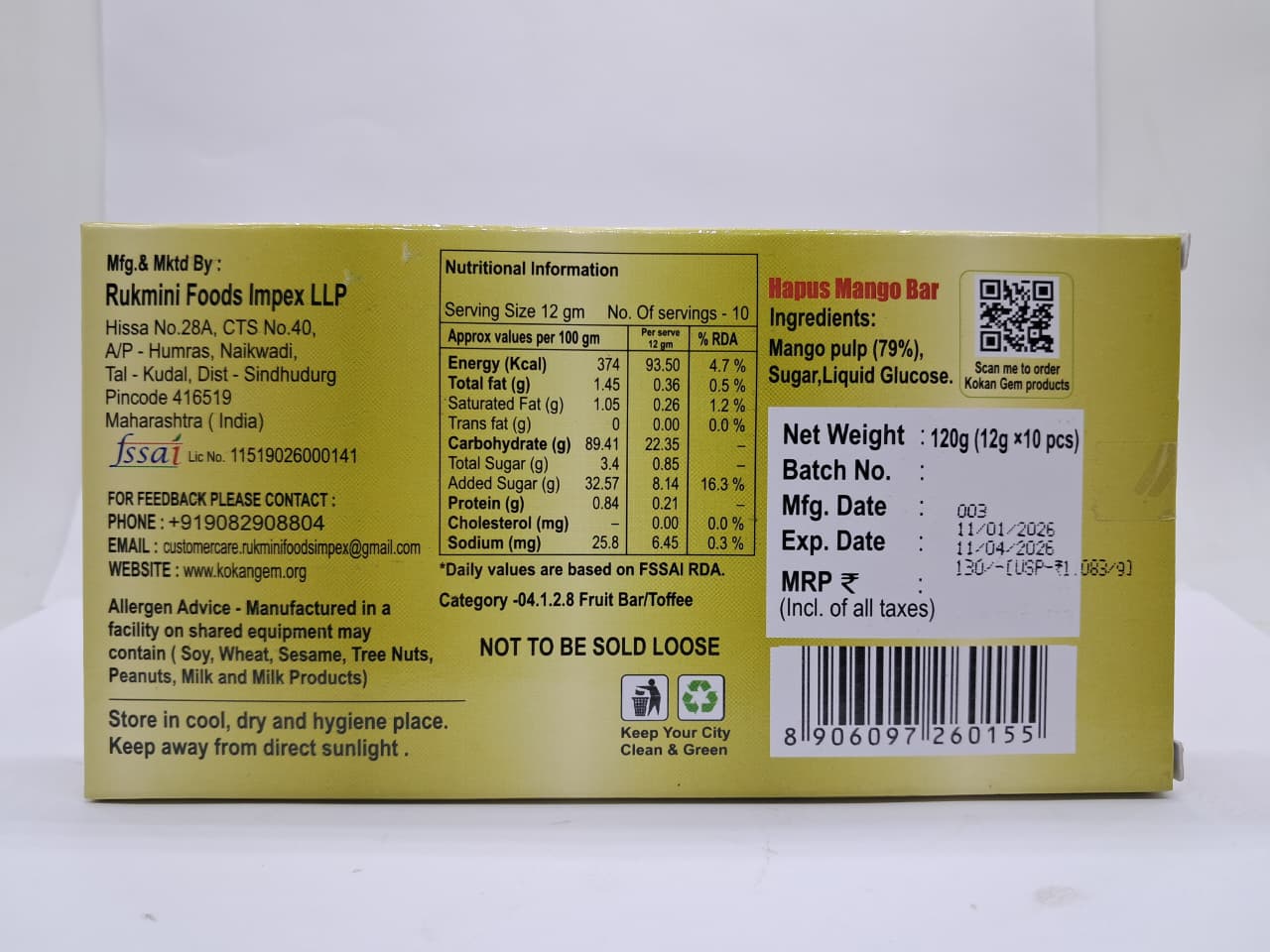 HAPUS MANGO BAR-120GM - Image 3